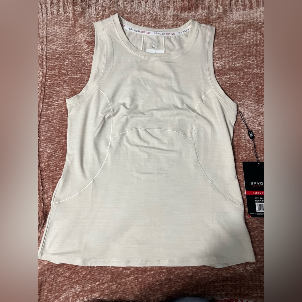 NWT - Spyder Women's Ivory Performance Tank Top